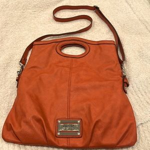 Vegan Spice colored Nicole Miller Bag Purse with detachable strap.